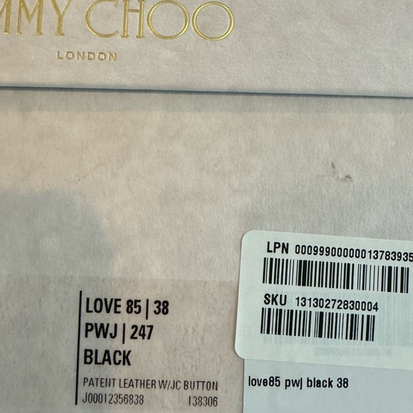 Jimmy Choo Love 85 Black Patent Leather - Picture 4 of 4